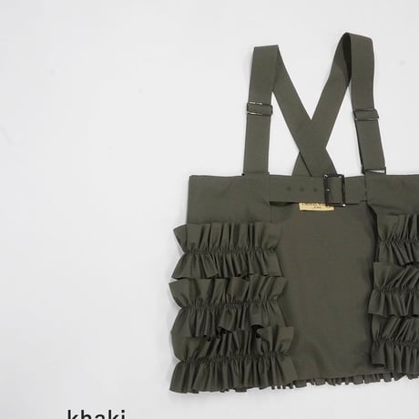 THOMAS MAGPIE  raffled pocket vest【2231104】