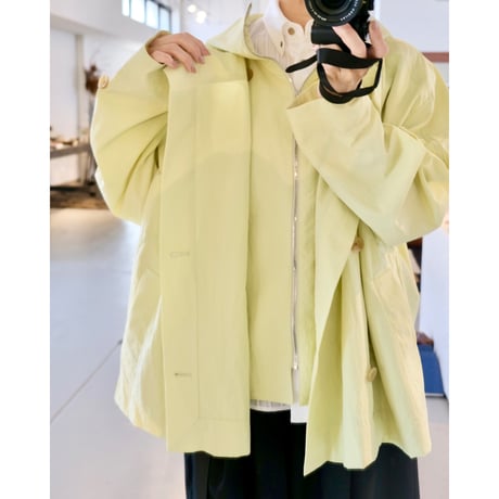VACHEMENT  Nylon Tusser Layered Short Coat