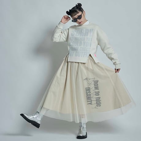 THOMAS MAGPIE　tulle print skirt　2234613