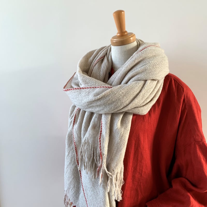 suzuki takayuki herring-bone shawl nude 215