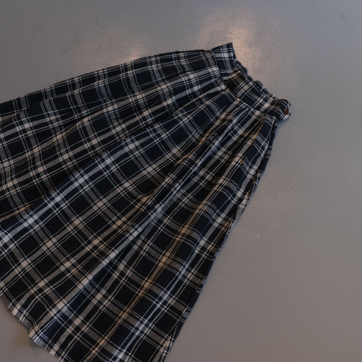 HARVESTY　リネン チェック柄 ロングスカート fit=scale-down,w=1200