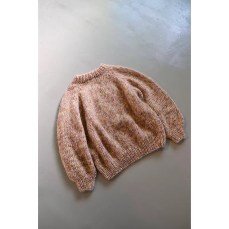 LES TRICOTS D'O レトリコドール   Mohair Pullover Round Neck  Camel Melange