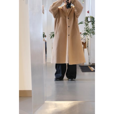 Thomas magpie angora shaggy long coat  camel