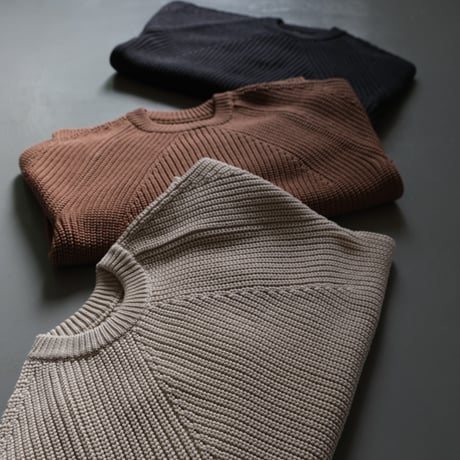 BATONER　Men SIGNATURE CREW NECK　Dull Orange　BN-21FM-023