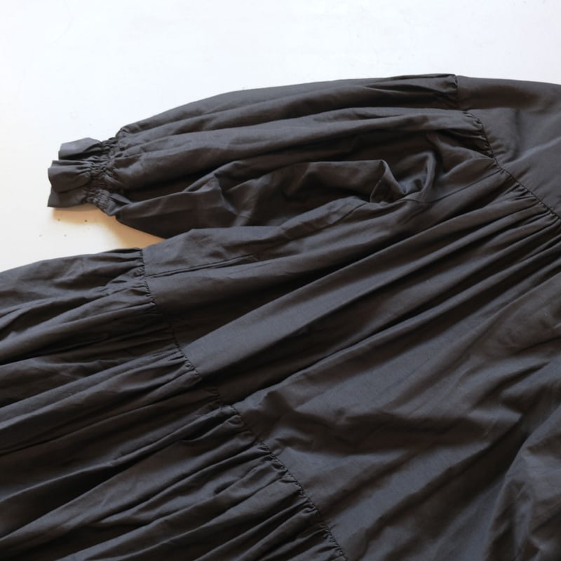 トーマスマグパイ　ワンピースblack thomas magpie】linen stripe long shirt onepiece /【トーマス