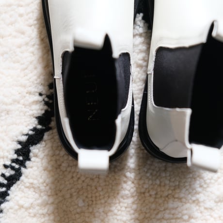NEUF  ヌーブ　SIDEGORE　BOOTS　WHITE   NFB101