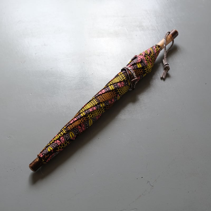 bonbonstore アフリカンバティック長傘(日傘）桜ハンドル BON-22005C NO