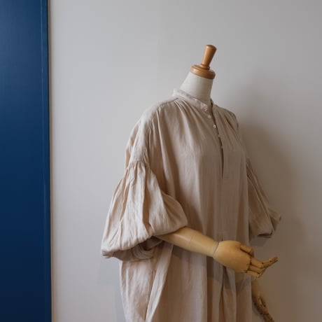 suzuki takayuki       puff-sleeve dress        S211-18　　nude