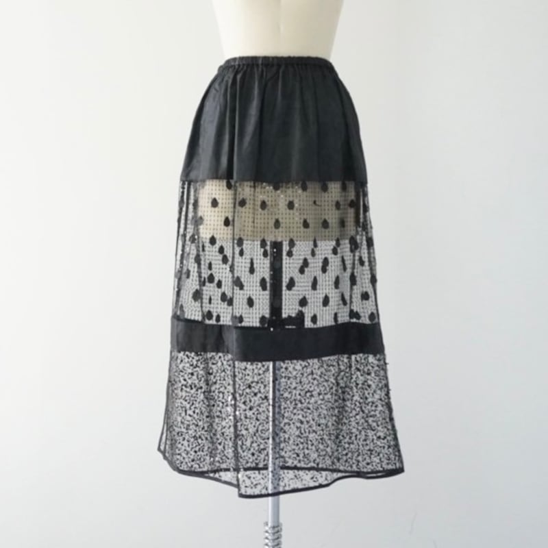 THOMAS MAGPIE Paisley×Spangle Tulle skirt 22536
