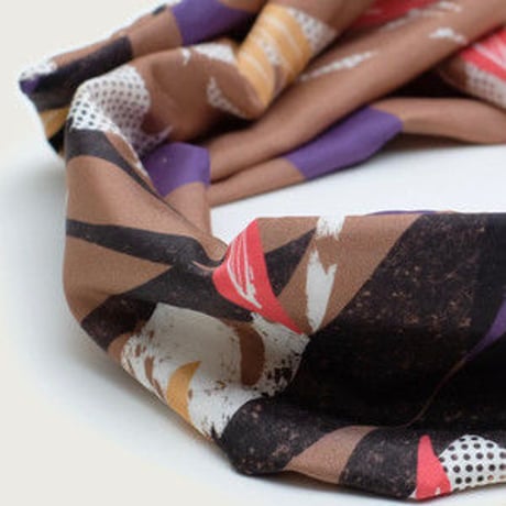 YARN&COPPER     Silk 　’Wednesday' 　ヘッドスカーフ/ミニスカーフ