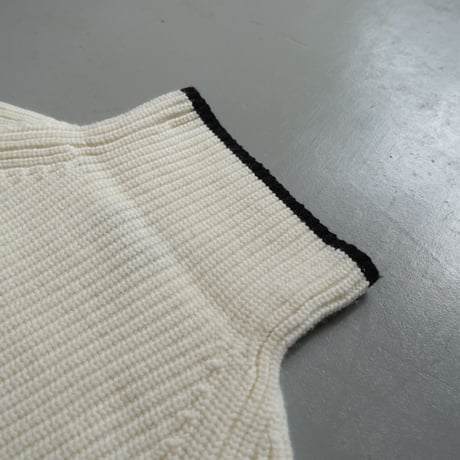 SINME　シンメ　ボトルネックタートル　S21-AW-12　WHITE×BLACK