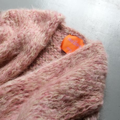 LES TRICOTS D’O    モヘヤ ショートカーディガン 　pink melange　Ｈ-AW23-M-4000-CS