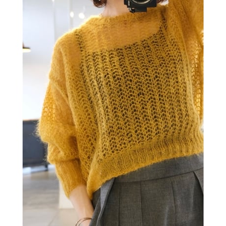 BATONER  Woman  FULFFY MOHAIR CREW NECK