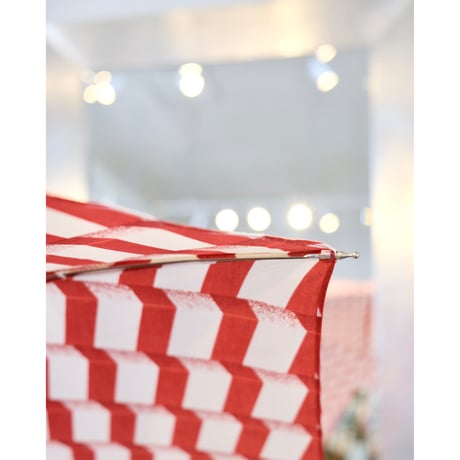 bonbon store  だまし絵ボーダー長傘（レッド）