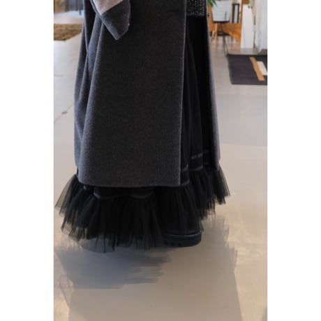 Thomas magpie angora shaggy long coat  c.gray