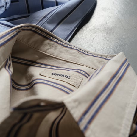 SINME　シンメ　ストライプオーバーシャツ（for　MEN）　HF10-1/HF10-2