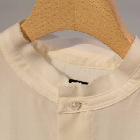 BATONER　Women WOOL BAND COLLAR SHIRT BN-24SL-025
