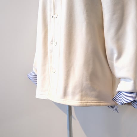 HARVESTY　 VNECK CARDIGAN　ECRU