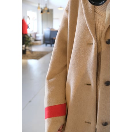 Thomas magpie angora shaggy long coat  camel