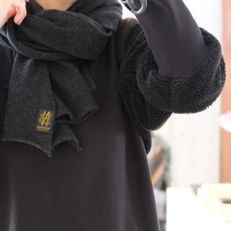 Munich　sheepboa puffsleeve one-piece    BLACK