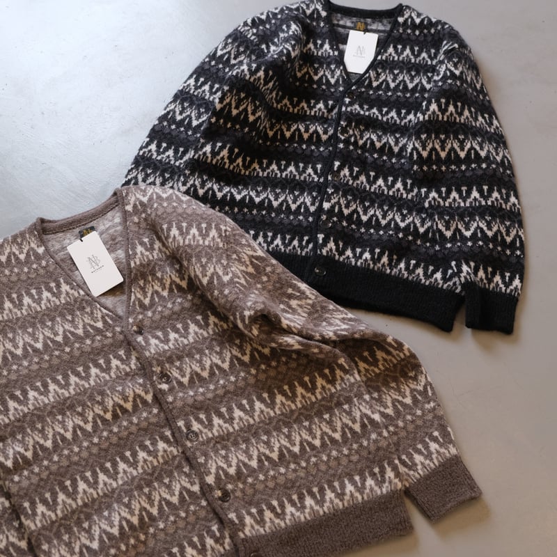 BATONER Men MOHAIR JAQURD CARDIGAN BN-22FM-051