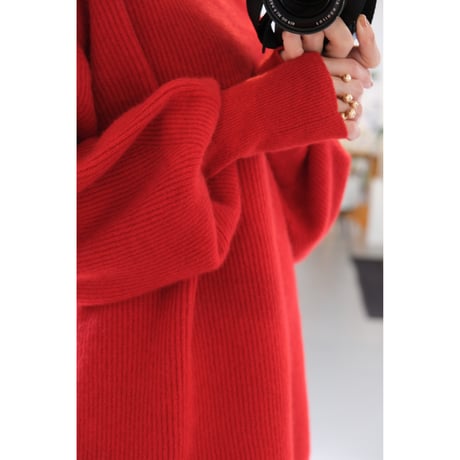 BATONER Woman CASHMERE FOX BOAT NECK FINGERHALL