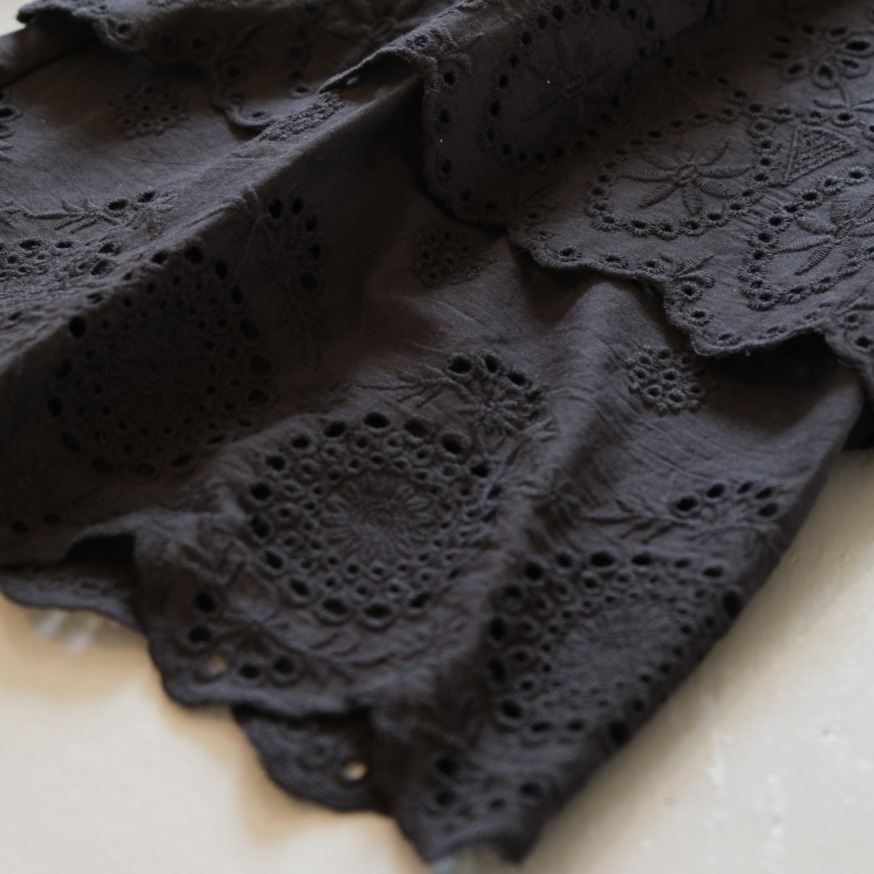 SINME シンメ SS14-17 ブラック M-short コットンレースパンツ