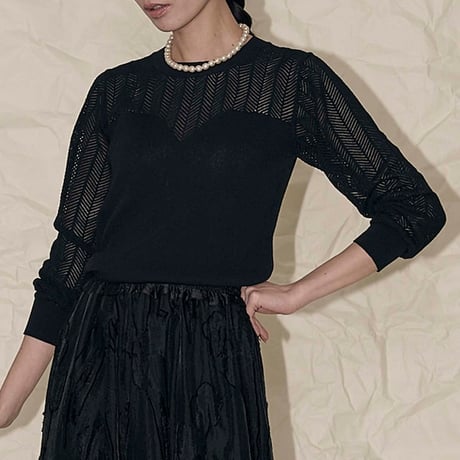 THOMAS MAGPIE 　herringbone ＆RIB knit【2242716】