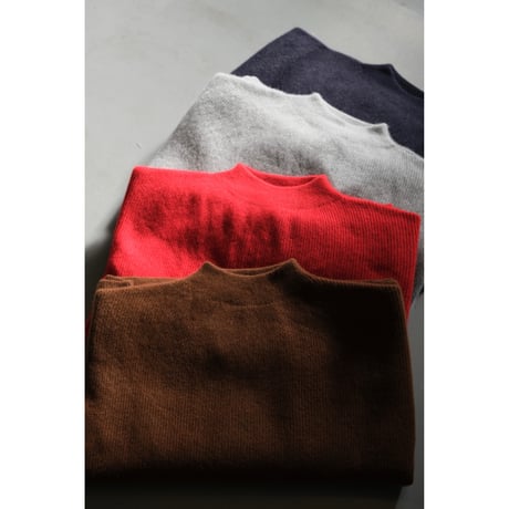BATONER Woman CASHMERE FOX BOAT NECK FINGERHALL GRAY