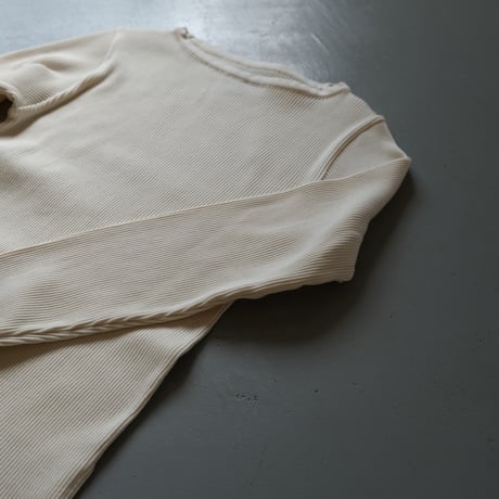 BATONER　SUVINGOLD RIB BOAT NECK PULLOVER   BN-21FL-005