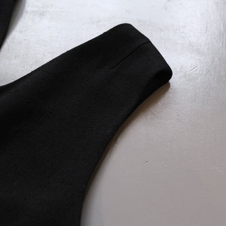 SINME　ツイードVネックワンピース 　ブラック　S23AW-15