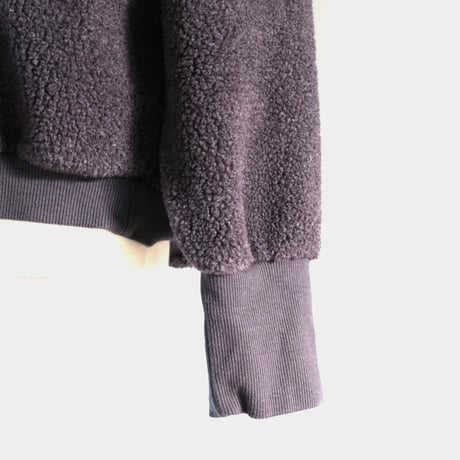 HARVESTY  　BOA FLEECE EGG PULLOVER 　CHARCOAL