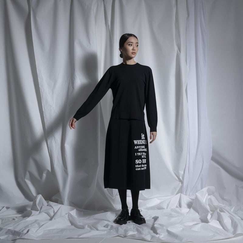 THOMAS MAGPIE back tuck logo knit【2211703】 | geep