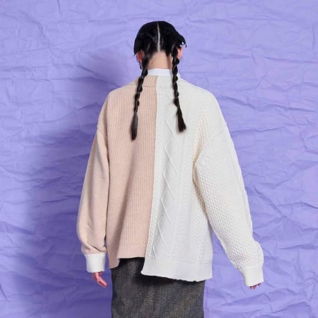 Thomas magpie    bicolor aran knit