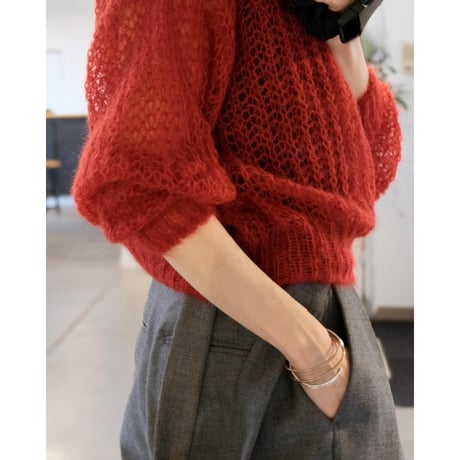 BATONER  Woman  FULFFY MOHAIR CREW NECK