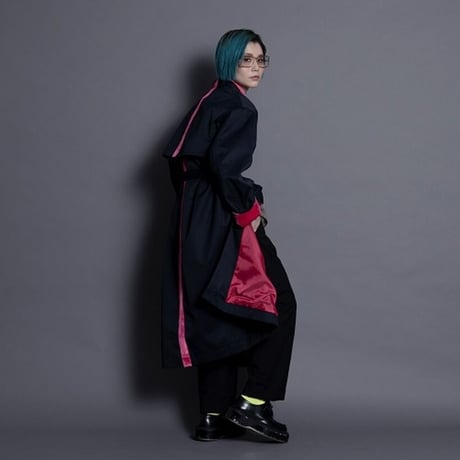 THOMAS  MAGPIE    back line coat　NAVY×PINK【2213205】