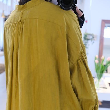 suzuki ytakayuki    peasant dress    mustard
