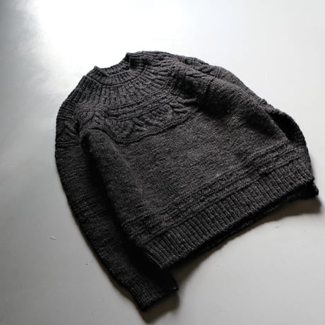 BATONER　Men SPREAD ALAN CREW NECK　BLACK 　BN-21FM-054