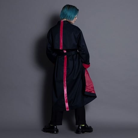 THOMAS  MAGPIE    back line coat　NAVY×PINK【2213205】