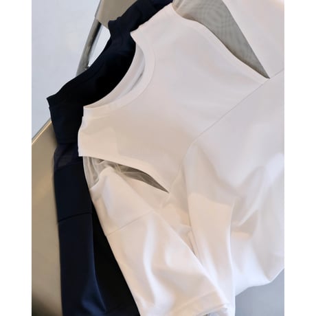 NAKAGAMI ｜ メッシショルダーTシャツ