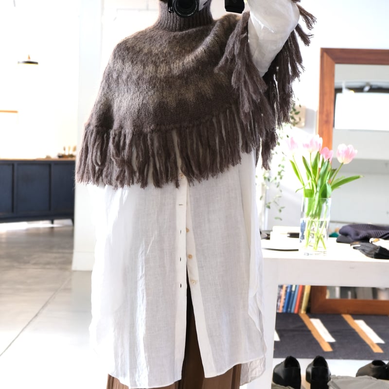 HYKE NORDIC SWEATER CAPE ニット ケープ