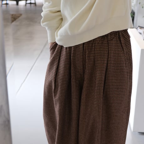 HARVESTY　WOOL TWEED CIRCUS PANTS  CAMEL