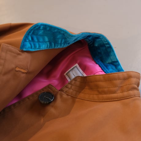 THOMAS  MAGPIE    back line coat　BROWN×TURQUOISE　【2213205】