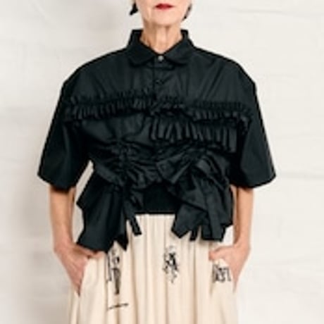 Thomas Magpie T/C Broad ruffle shirt  2252114