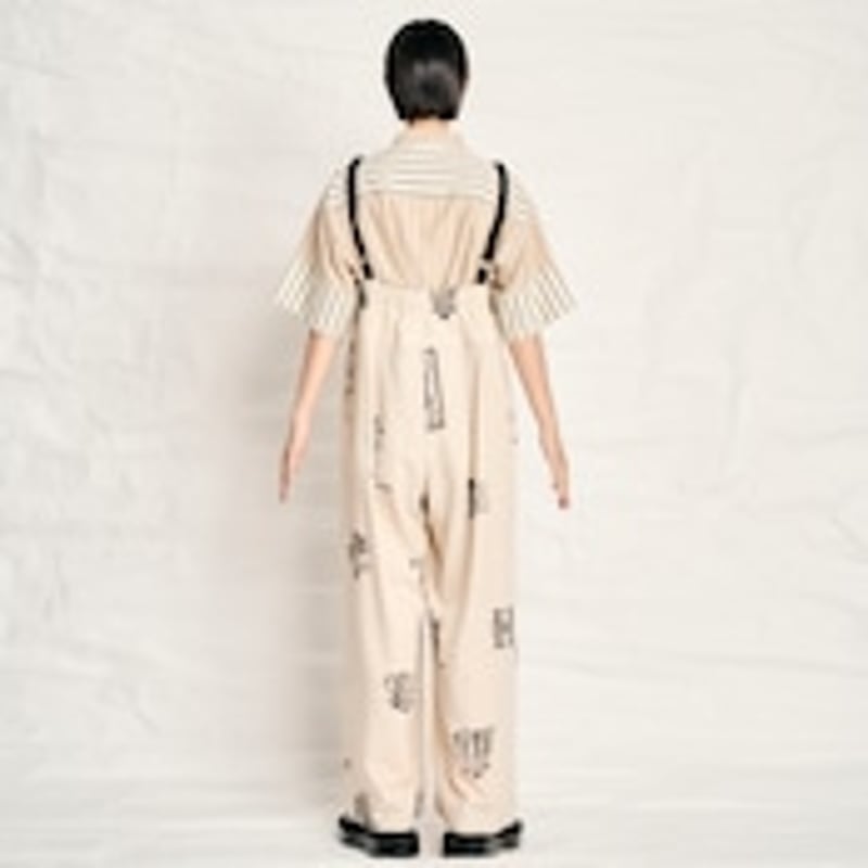 Thomas Magpie C/Linen PRINT overall 美品 Thomas Magpie C/Linen PRINT overall 2252312