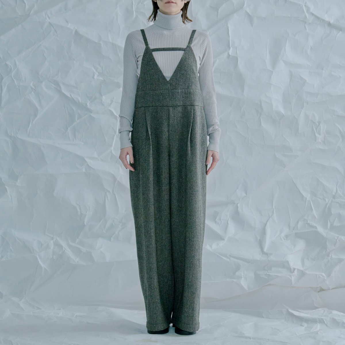 トーマスマグパイ　サロペット 36 Thomas magpie herringbone overall | geep