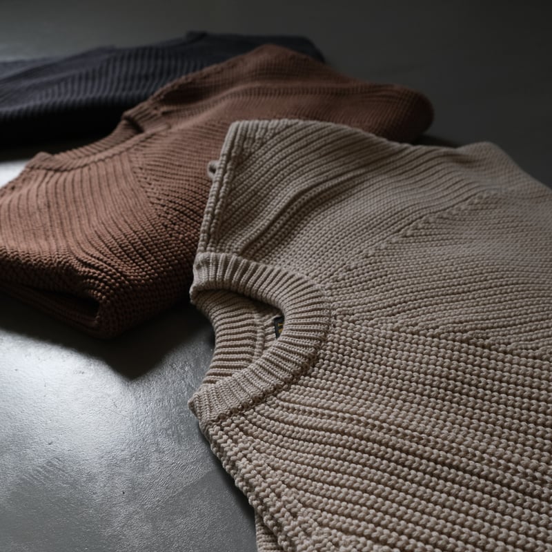 BATONER Men SIGNATURE CREW NECK Ivory BN-21FM-0