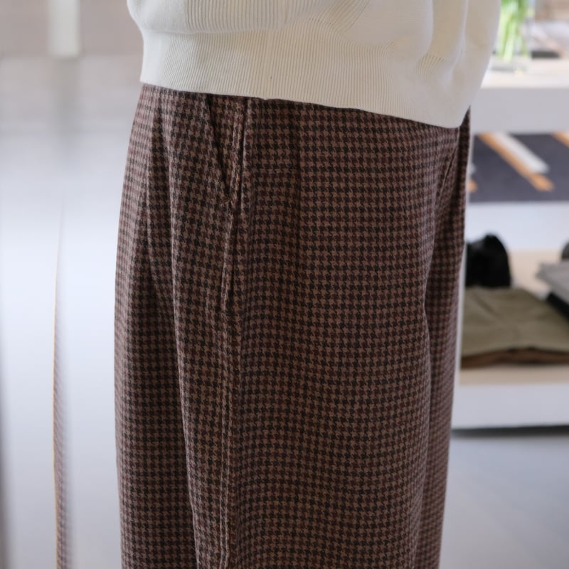 HARVESTY WOOL TWEED CIRCUS PANTS CAMEL | geep