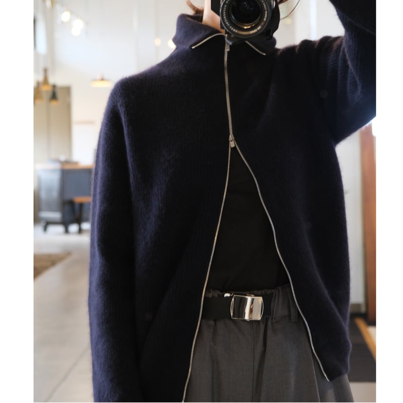 BATONER Woman CASHMERE FOX DRIVERS KNIT | geep