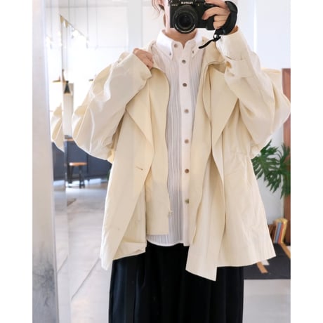 VACHEMENT  Nylon Tusser Layered Short Coat